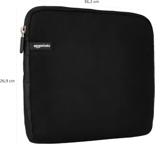 Amazon Basics Funda para portátiles de hasta 14-Pulgadas, Color Negro