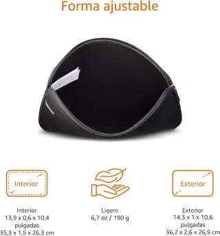 Amazon Basics Funda para portátiles de hasta 14-Pulgadas, Color Negro