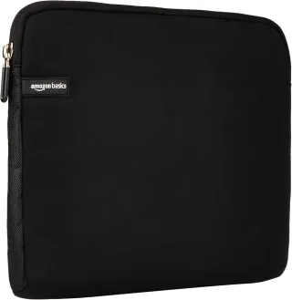 Amazon Basics Funda para portátiles de hasta 14-Pulgadas, Color Negro