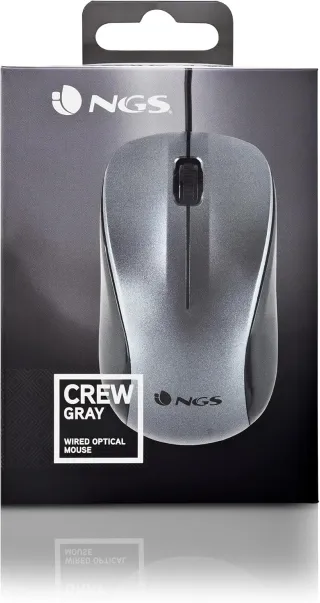 NGS Crew - Ratón Óptico 1200dpi con Cable USB