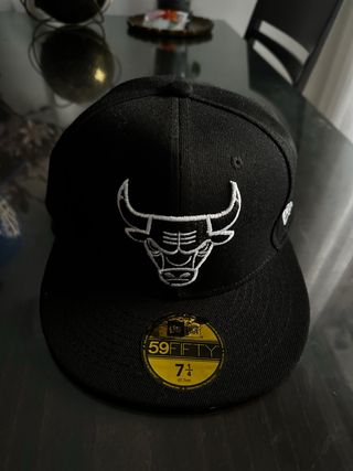 Gorra New Era Chicago Bulls Negra Talla 7 1/4