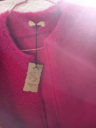 Chaleco rosa de peluche mujer