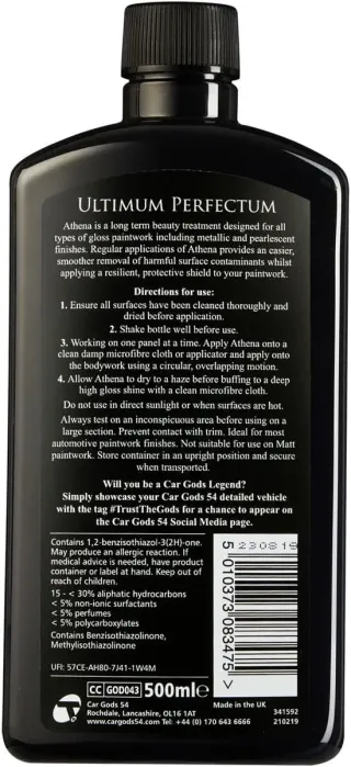 Cera Para coche Car Gods Athena, lucidatrice a Cera Carnauba, 500 ml