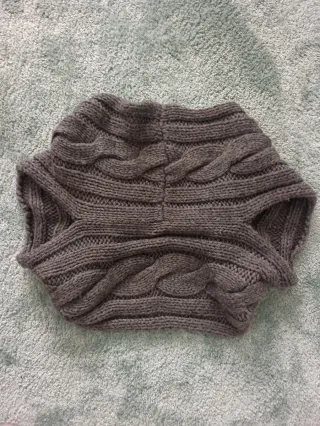 Chaleco de lana gris talla única