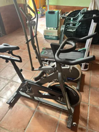 Cinta caminadora, bicicleta spinning y elíptica