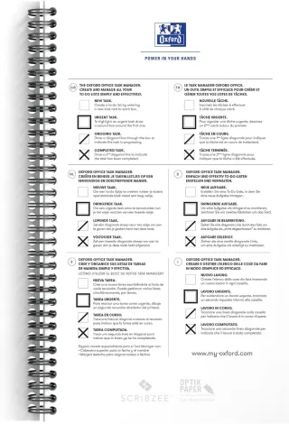 Cuaderno en espiral Oxford Task Manager