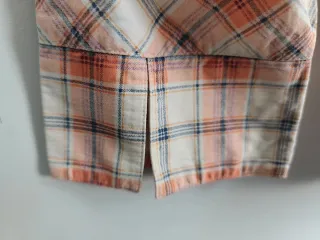 Camisa cuadros naranja y blanco de Pull&Bear