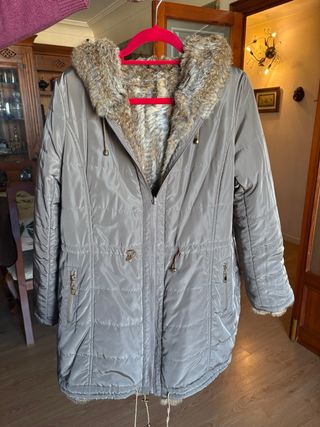 Abrigo reversible piel conejo