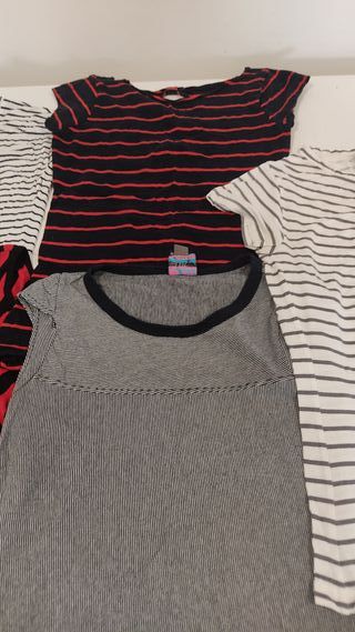 Lote 7 Camisetas Manga Corte Mujer Talla S