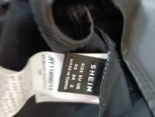 Top Piel Sintética Negro Talla XS