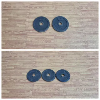 Discos de pesas 1kg y 2kg