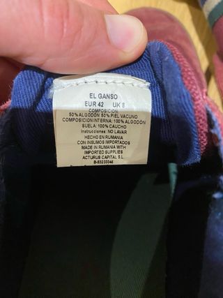 Zapatillas El Ganso Rojas Talla 42