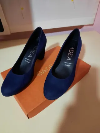 Zapatos GADEA Piel y Ante Azul T.38