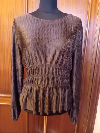 Blusa marrón mujer