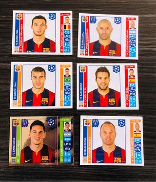 Lote cromos FCBarcelona Liga Este/UCL Panini Messi