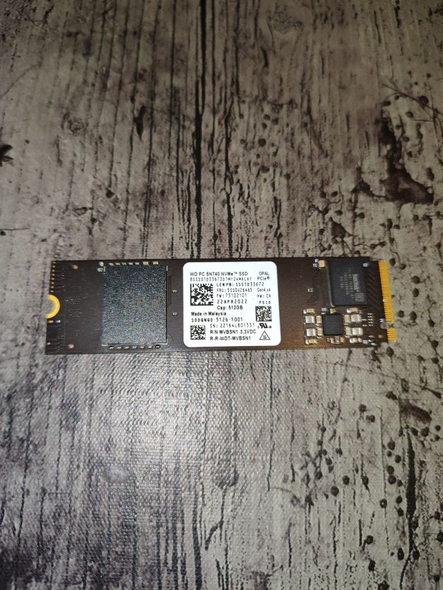 Disco Duro M.2 NVMe 512GB WD SN740 Gen4
