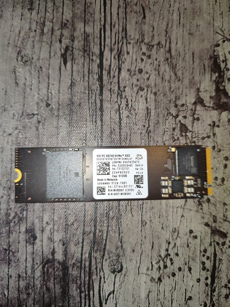 Disco Duro M.2 NVMe 512GB WD SN740 Gen4 afbeelding 2