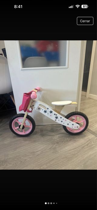 Bicicleta de equilibrio infantil estrellas