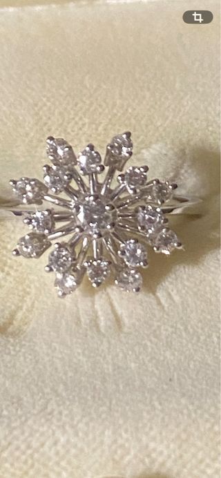 Sortijas Oro Blanco y Brillantes.