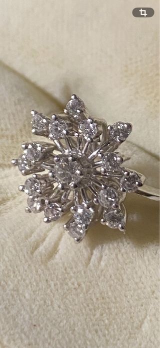 Sortijas Oro Blanco y Brillantes.