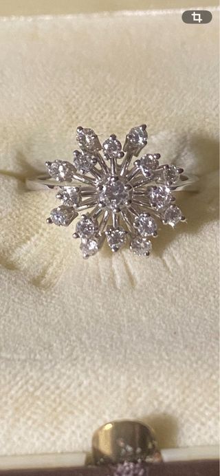 Sortijas Oro Blanco y Brillantes.