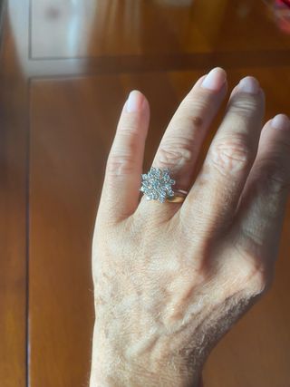 Sortijas Oro Blanco y Brillantes.