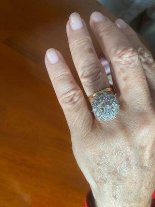 Sortijas Oro Blanco y Brillantes.