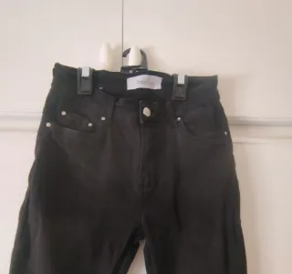 Pantalones vaqueros negros flare T-38
