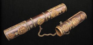 Portadocumentos chino tibetano bronce