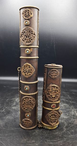 Portadocumentos chino tibetano bronce