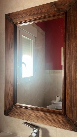 Espejo Pared Marco Madera