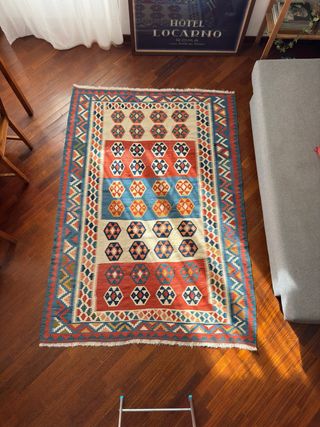 Tappeto grande tessuto lana originale persiano