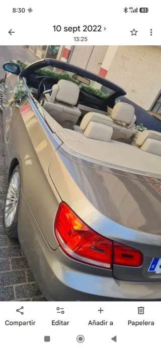 Coche descapotable eventos bodas , comuniones etc
