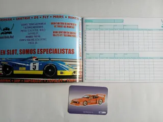 Cuaderno Pruebas slot scalextric + calendario Fly