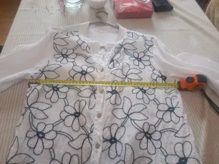 Camisa lino estampada flores