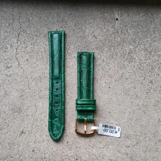 Cinturino vera pelle effetto coccodrillo