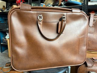 Juego Maletas Cuero Vintage Marrón