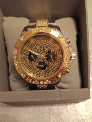 Reloj Guess Hombre Dorado y Gris