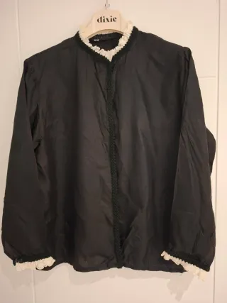 Jubón traje regional negro y blanco