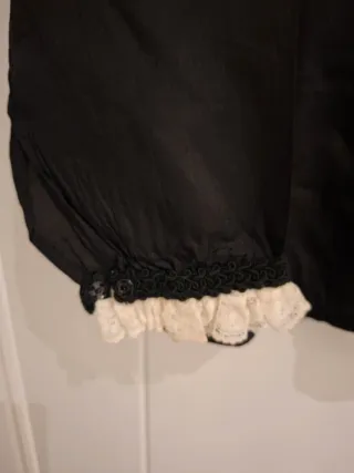 Jubón traje regional negro y blanco