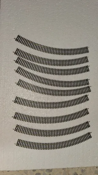 9 Tramos Vía Curva Bachmann 36-607 H0