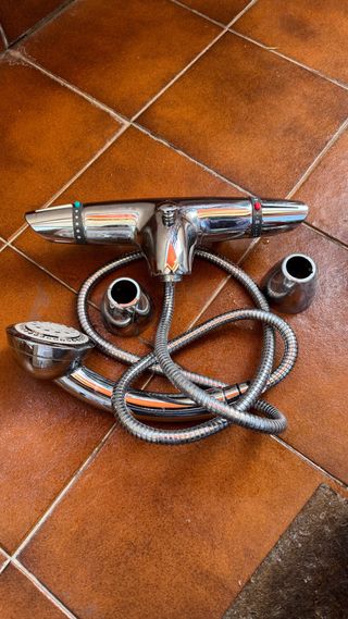 Grifo termostático ducha bañera cromado