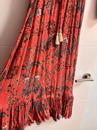 Vestido estampado floral rojo