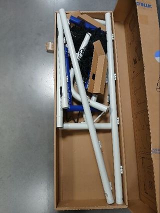 Portería de fútbol Classique 500 talla M gris/azul