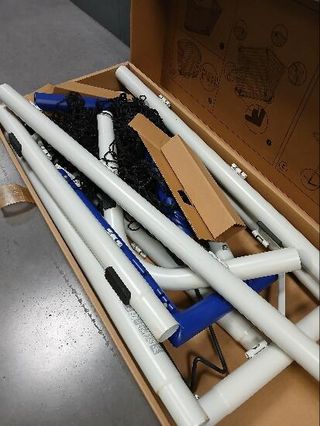 Portería de fútbol Classique 500 talla M gris/azul