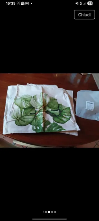 Set 4 Cuscini 50x50cm Fiori