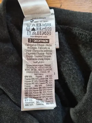 Set 2 Camisetas Decathlon grises taglia XS y S.