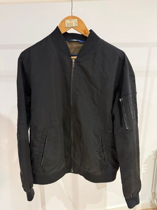 Chaqueta Bomber Zara Negra Hombre