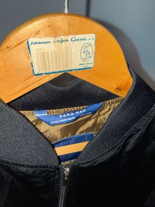 Chaqueta Bomber Zara Negra Hombre