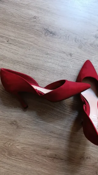 Zapatos Sfera Ante Rojo Talla 38